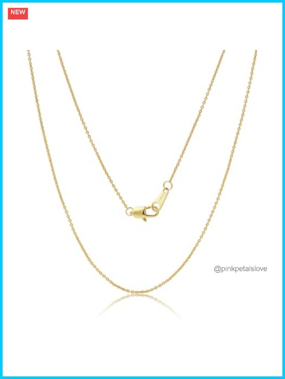 14K Gold Filled 1mm Cable Chain Necklace 18 Inch Lobster Clasp Women